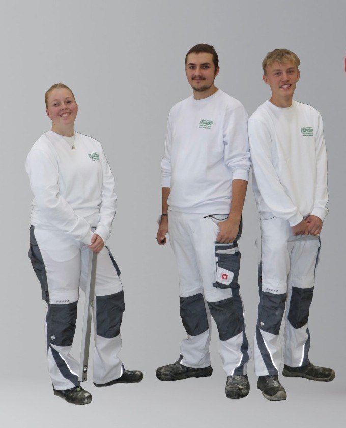 Junge Auszubildende bei Stuckateur Ebinger